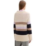 TOM TAILOR - Trui - Crème - Camel - Navy - Gestreept - Lange Mouwen
