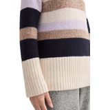 TOM TAILOR - Trui - Crème - Camel - Navy - Gestreept - Lange Mouwen