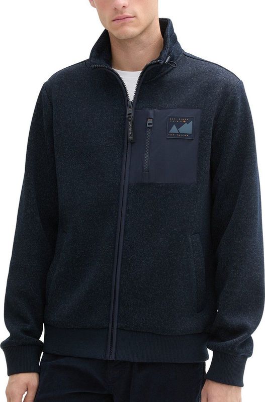 Tom Tailor - Sweatvest - Heren - Blauw - Polyester - 1044006