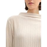 TOM TAILOR T-shirt met lange mouwen voor dames, 33962 - Doeskin Melange, XXL