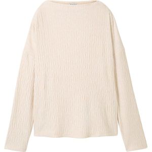 TOM TAILOR T-shirt met lange mouwen voor dames, 33962 - Doeskin Melange, XXL