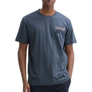 Tom Tailor - T-shirt - Heren Blauw - Katoen - 1043991