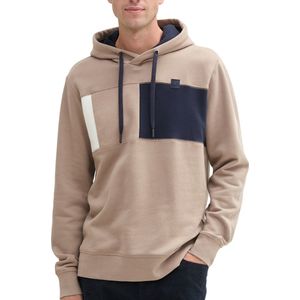 Tom Tailor - Hoodie - Heren - Bruin - Katoen - 1044028