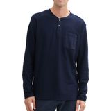 Tom Tailor - T-shirt Lange mouw - Heren Blauw - Katoen - 1044017