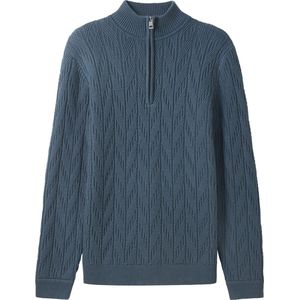 Tom Tailor - Schipperstrui - Effen - Regular Fit - Katoenmix met Kabelpatroon