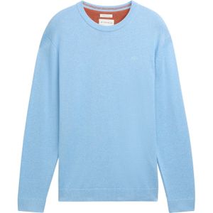 Sky Blue Dark Melange - Pullover - Bovenmateriaal - Regular Fit