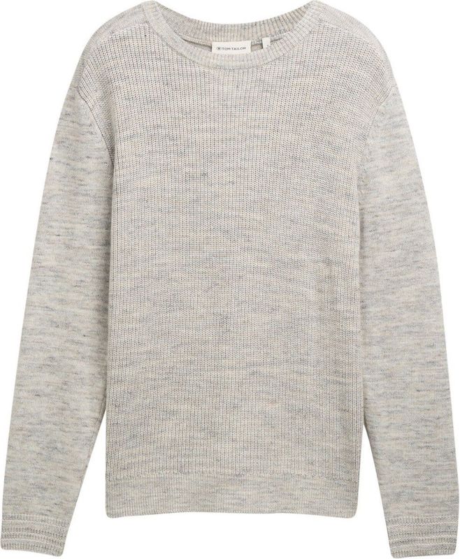TOM TAILOR - 36936 - Heren Trui - Offwhite Spacedye