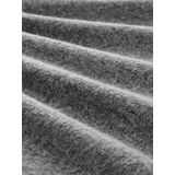 TOM TAILOR - Trui - Grijs - Halve Rits - Normale Pasvorm - Lange Mouw