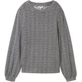 TOM TAILOR - 36824 - T-shirt - Printed Heringbone Structuur - Lange Mouwen