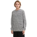 TOM TAILOR Denim heren trui, 36873 - White Black Structure Mix, XXL