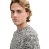 TOM TAILOR Denim heren trui, 36873 - White Black Structure Mix, XXL