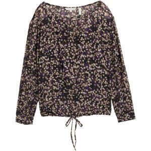 TOM TAILOR - Blouse - Beige - Blouseshirt - Lange Mouw - Losse Pasvorm