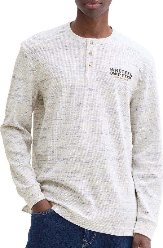 Tom Tailor - T-shirt Lange mouw - Heren Mais - Katoen - 1043996