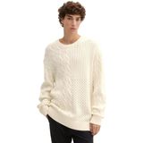 TOM TAILOR DENIM - Trui - Beige - Katoen - Losse Pasvorm