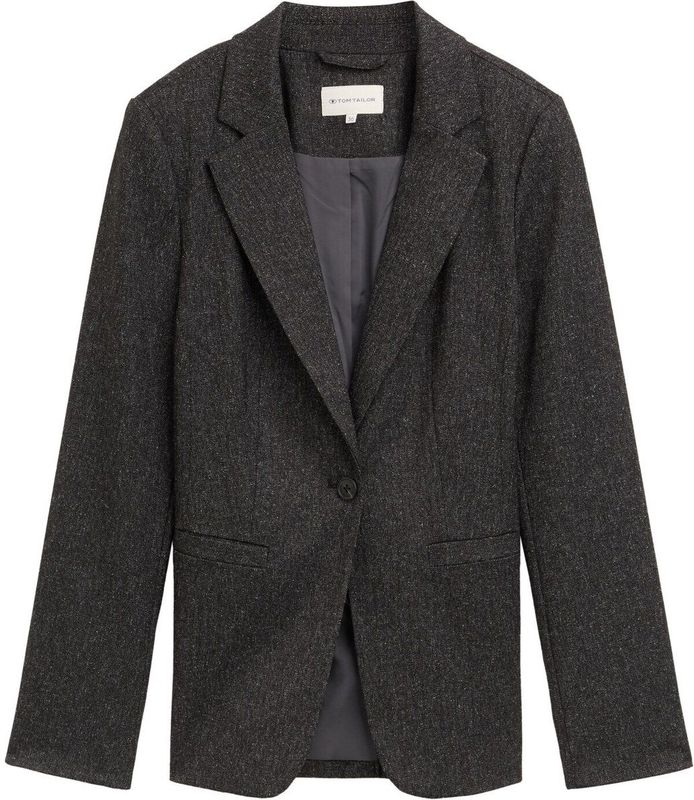 Tom Tailor - Damesblazer - Mêlee - Polyestermix - Reverskraag