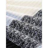 TOM TAILOR - 1044093 - Damestrui - Zwart en Blauw - Moderne Wollen Trui met Rolkraag