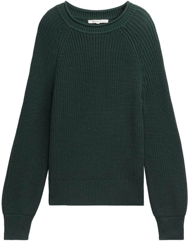 TOM TAILOR - Denim - Damestrui - Dark Gable Green - Casual met Raglanmouwen