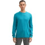 Tom Tailor - Gemêleerde Trui - Blauw - 100% Katoen