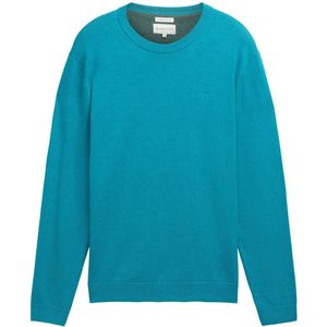 Tom Tailor - Casual Trui - Gemêleerd - Katoen - Ronde Hals