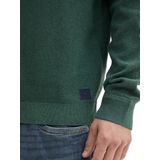 Tom Tailor - STRUCTURED CREWNECK Pullover - Groen - Regular Fit - Ronde Hals
