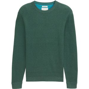 Tom Tailor - STRUCTURED CREWNECK Pullover - Groen - Regular Fit - Ronde Hals