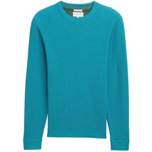 TOM TAILOR - 1042453 - Herentrui - Turkooisblauw - Gemengd - Lange Mouwen