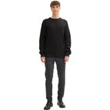 Slim fit chino van jersey met vaste, opgerolde pijpboorden