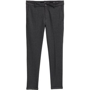 Slim fit chino van jersey met vaste, opgerolde pijpboorden