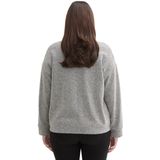 Plus - Sweatjack - Zwart - Katoen - Opstaande Kraag