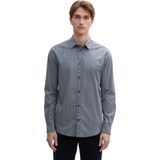 Tom Tailor - Printed Stretch - Overhemd - Ecru - 97% Katoen, 3% Elastaan