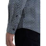 Tom Tailor - Printed Stretch - Overhemd - Ecru - 97% Katoen, 3% Elastaan