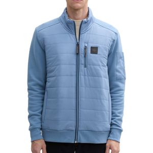 Tom Tailor - Sweatvest - Blauw - Heren - 100% Katoen