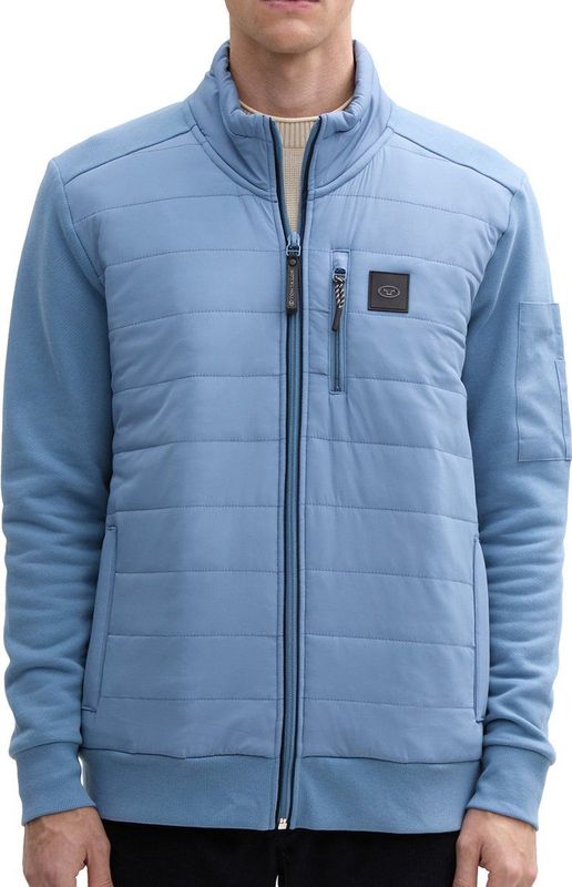 Tom Tailor - Sweatvest - Blauw - Heren - 100% Katoen