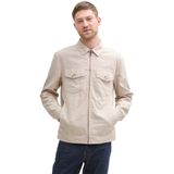 Tom Tailor - Overhemdjack - Effen - Regular Fit - Katoen en Linnen