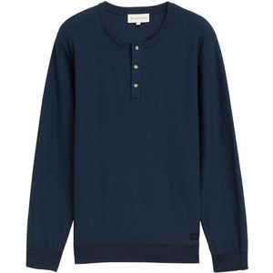 TOM TAILOR - Trui - Navy - Geribbelde Kraag - Lange Mouw
