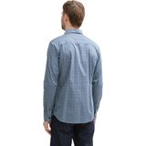 Tom Tailor - Overhemd - Blauw/Wit - Katoen/Elastaan