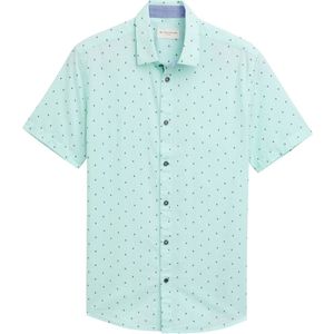 Tom Tailor - 1045082xx10 - Overhemd - Mintgroen - 100% Katoen, Korte Mouwen, Regular Fit
