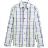 TOM TAILOR - Overhemd - Marine - Lichtblauw - Lichtgeel - Wit - Geruit - Lange Mouw