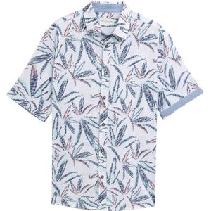 TOM TAILOR heren overhemd, 37153 - White Multi Leaf Design, XXL