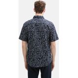 Tom Tailor - Vrijetijdsoverhemd - Mix van Linnen en Katoen - Regular Fit - Bloemenmotief