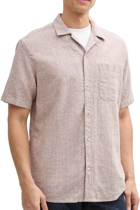 Tom Tailor - Vrijetijdsoverhemd - All-over Motief - Katoen en Linnen