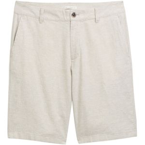 Tom Tailor Denim - Korte Chino - Relaxed Fit - Mix van Linnen en Katoen