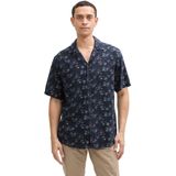 Overhemd - Viscose - Motiefprint - Kentkraag - Halve Mouw