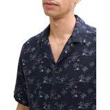 Overhemd - Viscose - Motiefprint - Kentkraag - Halve Mouw