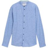 Tom Tailor - Regular Fit - Vrijetijdsoverhemd - Mix van Katoen en Linnen - All-over Motief