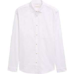 Tom Tailor - 1045105 - Overhemd - Wit - Linnenmix - Slim Fit