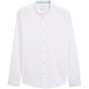 Tom Tailor - Vrijetijdsoverhemd - All-over Motief - Mix van Katoen en Linnen