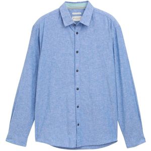 TOM TAILOR 1045102 overhemd heren, 37199 - Sapphire Blue Chambray, XXL