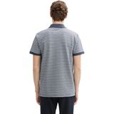 Tom Tailor - Gestreepte Polo - Katoen - Blauw - Regular Fit