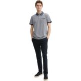 Tom Tailor - Gestreepte Polo - Katoen - Blauw - Regular Fit